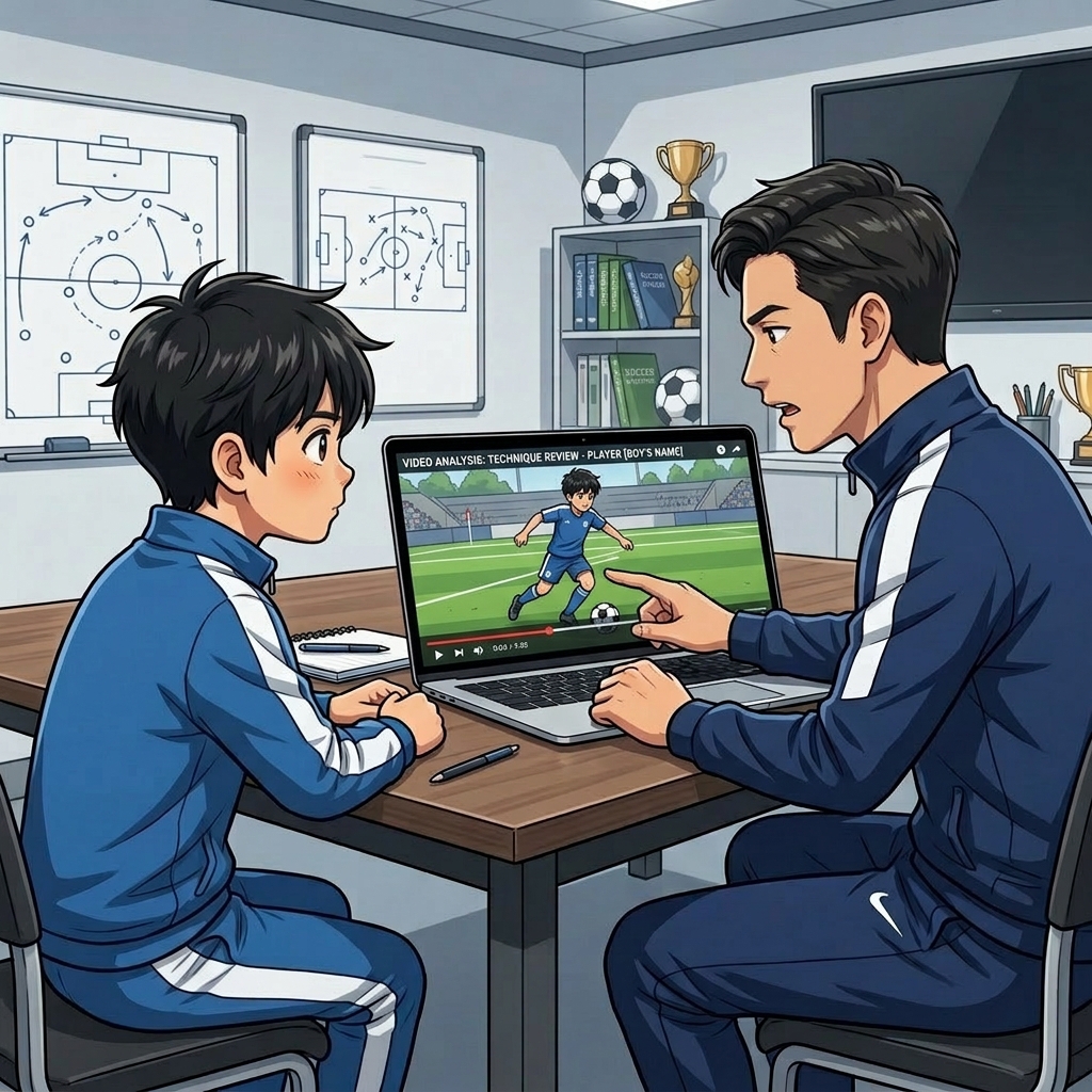 元Jリーガー・S級コーチによるジュニアサッカー個人映像分析