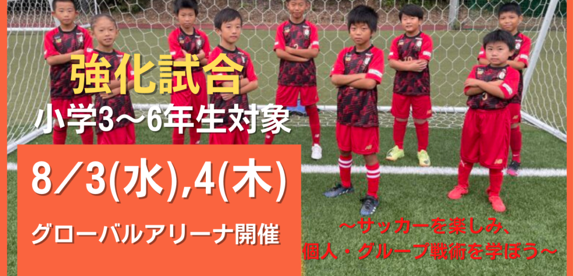 8月3 4日開催 強化試合 サッカーを楽しみ 個人 グループ戦術を学ぼう 参加者募集 Iam メソッドを学べるスクール