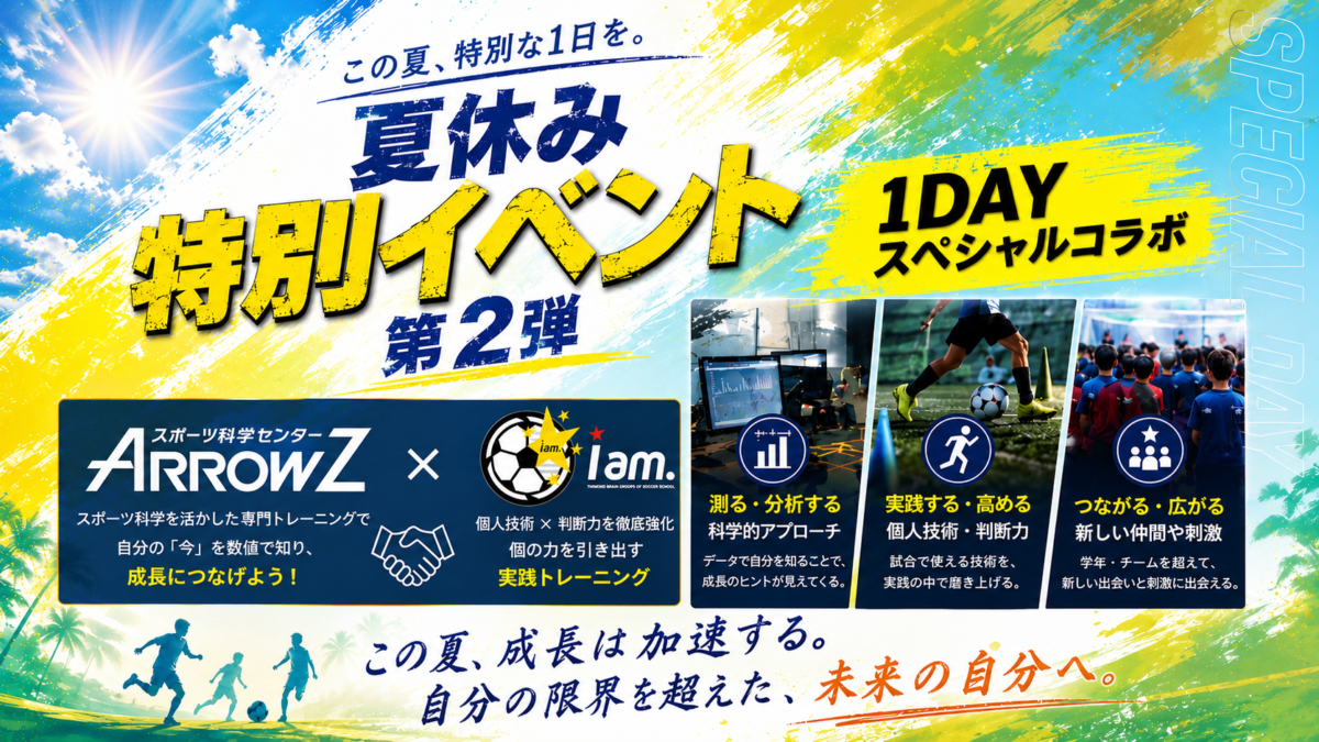 【8/12(水)9:00~16:00】 ARROWZ GYM × iam.  スペシャルコラボイベントinベススタ地下体育館